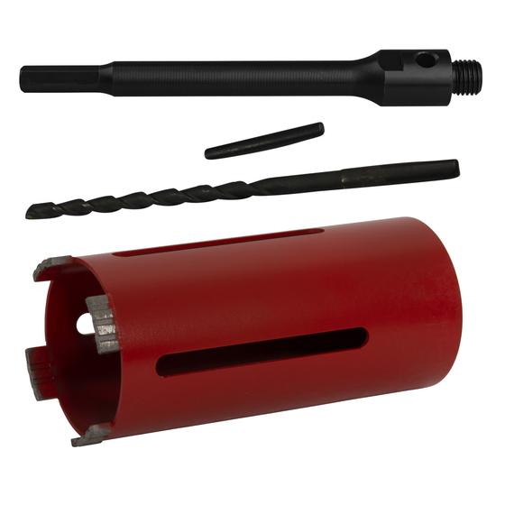 Diamant Trocken-Bohrkrone <br> Ø 32 - 162 mm <br> Nutzlänge 180 mm <br> wahlweise mit verschiedenen Aufnahmen in langer Ausführung