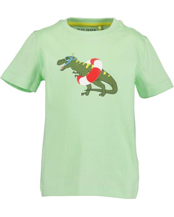 T-Shirt "Swimming Dino", Baumwolle, lindgrün