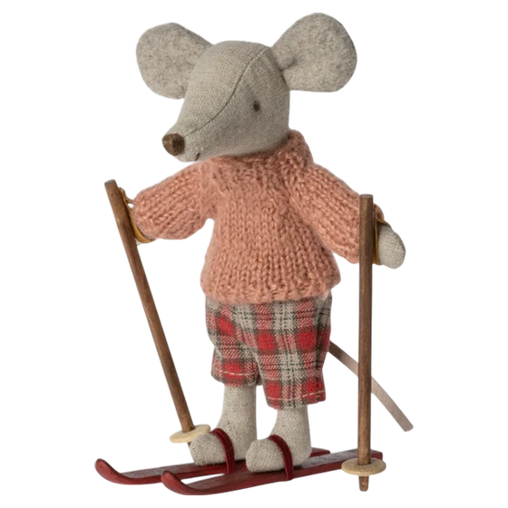 Maileg Wintermaus mit Ski Große Schwester