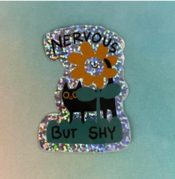 Sticker Nervous von Slinga Illustration