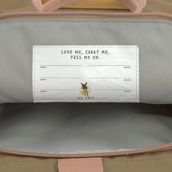 Lässig Kindergartenrucksack - Rolltop - Natur Braun