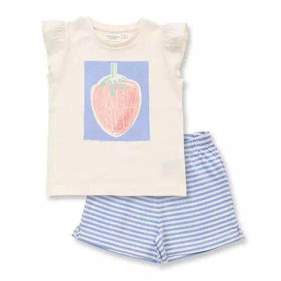 Sense Organics Pyjama Kurz Jula Strawberry Stripes