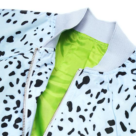 goldmarie Blouson Jacke Leo Muster LOVE PEACE MOIN - hellblau schwarz