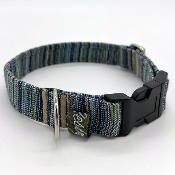 Halsband S - Ethnostripes blau