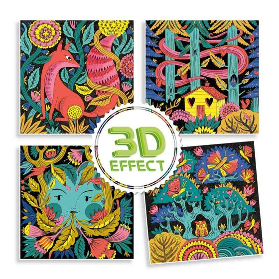 Djeco Malen in 3D Fantastischer Wald