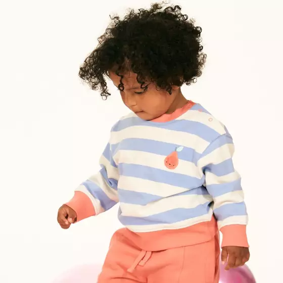 Sense Organics Sweatshirt Siam Hyacinth Stripes