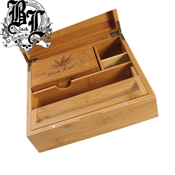 Holzbox, Black Leaf®, Stoner Box, Blatt, offen