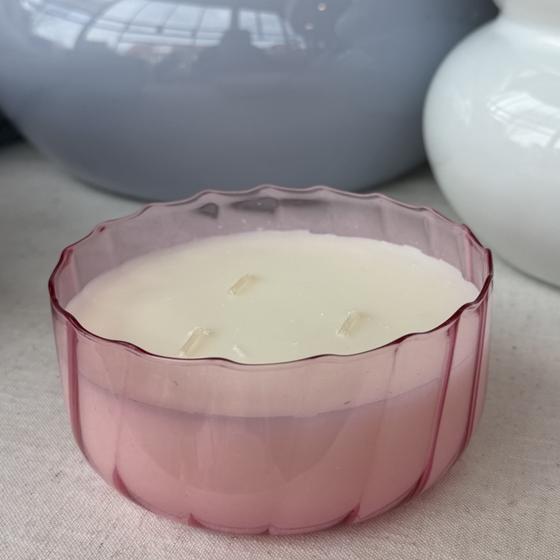 Paddywax Duftkerze Ripple Desert Peach rosa 340g