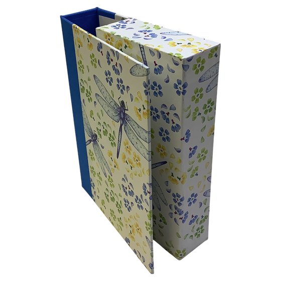 Kassette - Libellen, Italienisches Buntpapier
