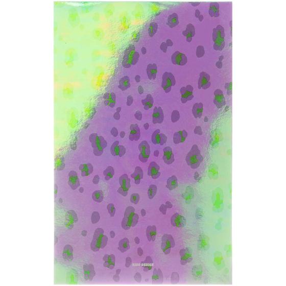RICO DESIGN Notizblock Leo Muster lila-grün-holografik