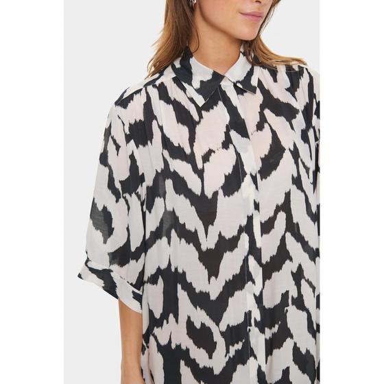 SAINT TROPEZ Blusen Kleid KelsieSZ 30514025 - gemustert - schwarz-weiß