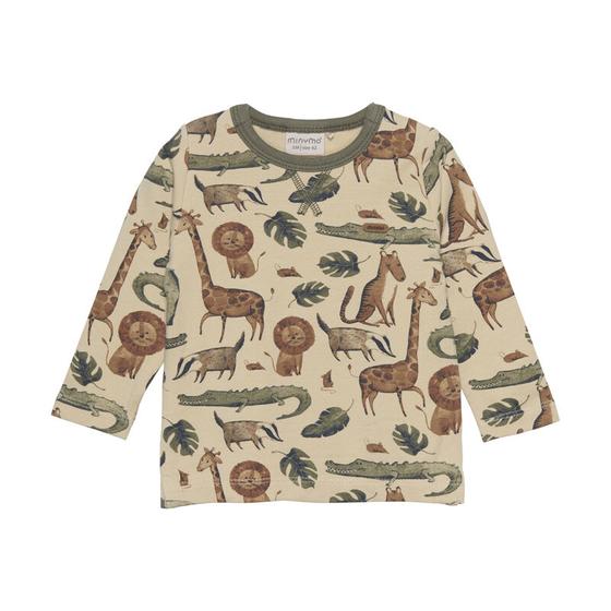 Langarmshirt "Wild Life", Bambus-Mix