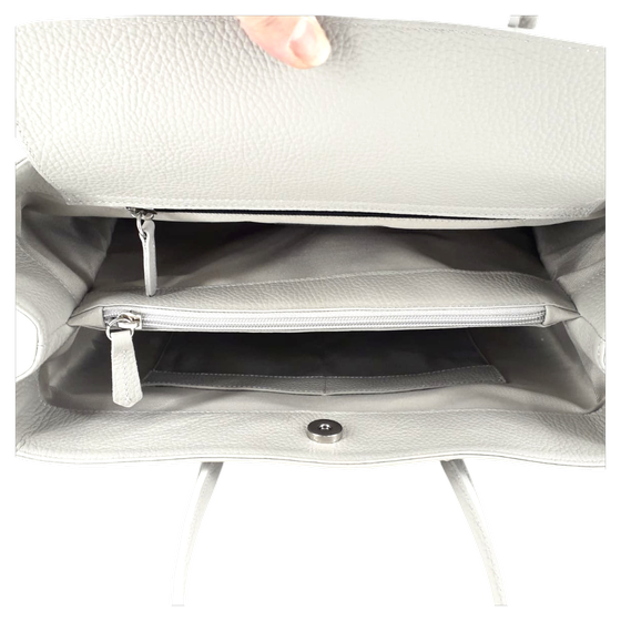 Maxima Handtasche mittel hellgrau perla