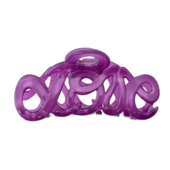 Bon Dep Haarklammer LOVE groß - violett - 8,5cm 