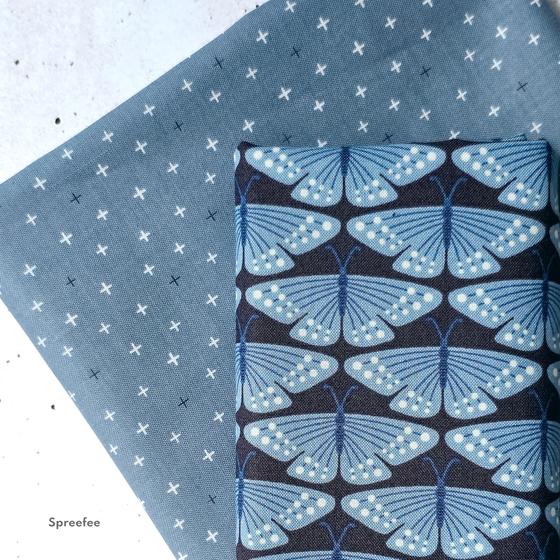 Be Positive von Cotton + Steel – Basicstoff mit kleinen Kreuzchen zum Kombinieren und Taschen nähen