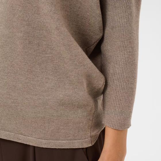 SAINT TROPEZ MilaSZ R-Neck Pullover 30500003 - beige-braun melange