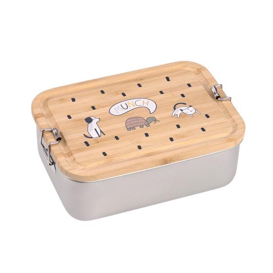 Lässig Lunchbox Edelstahl Bamboo Happy Prints 
