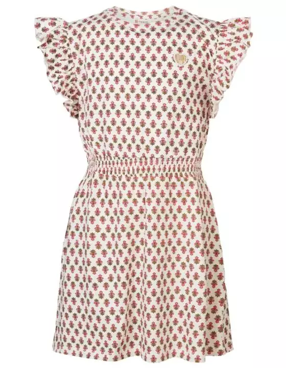 Sommerkleid mit Rüschenärmeln, BCI-zertifiziert 
