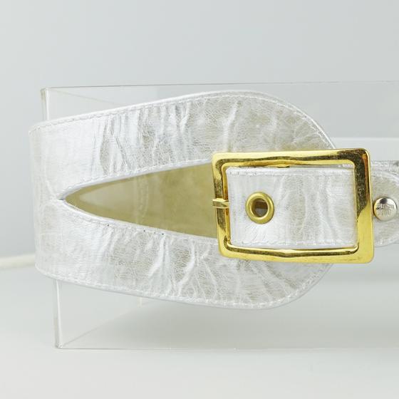 goldmarie Taillengürtel EVELYN - Painted Edition - Gummizug-Element - vintage silber