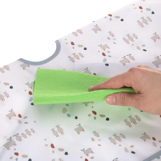 Lässig Lätzchen - Long Sleeve Bib 2 St. Tiny Farmer Sheep blue