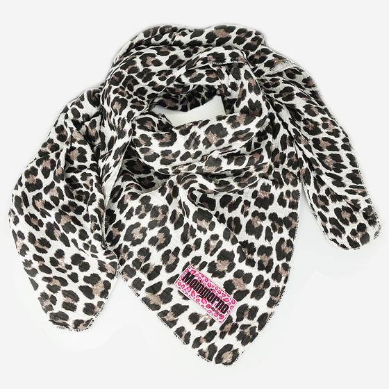 goldmarie Tuch MOINGIORNO Leo Muster - Baumwolle - creme-braun