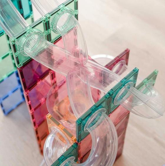 Connetix Magnetbausteine Kugelbahn Ball Run Expansion Pack Pastel  80 Teile