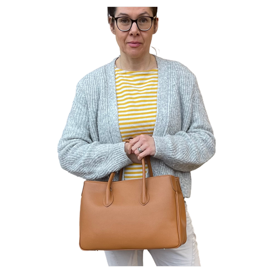 Maxima Handtasche mittel biscotto cognac