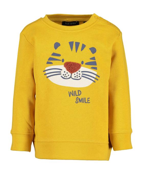 Sweatshirt "Wild Smile", reine Baumwolle, honig