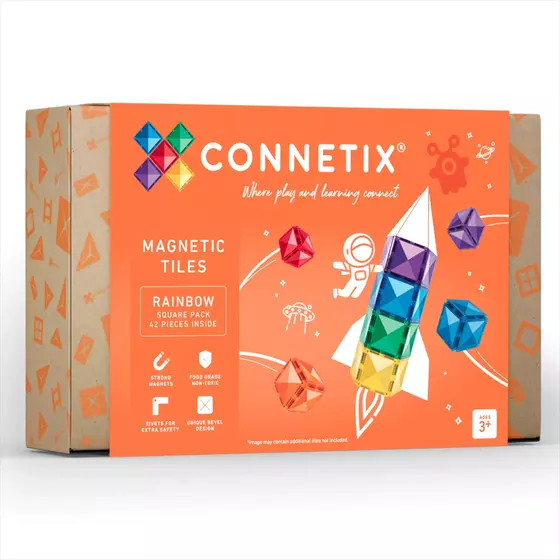Connetix Magnetbausteine Rainbow Square Pack 42 Teile