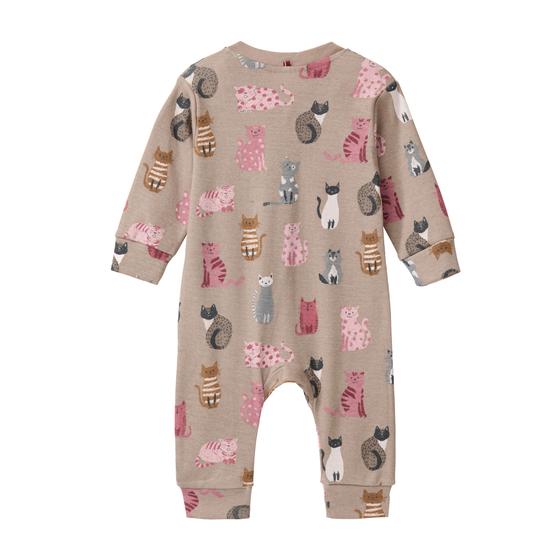 People wear Organic Langarm Overall Taupe Katzen