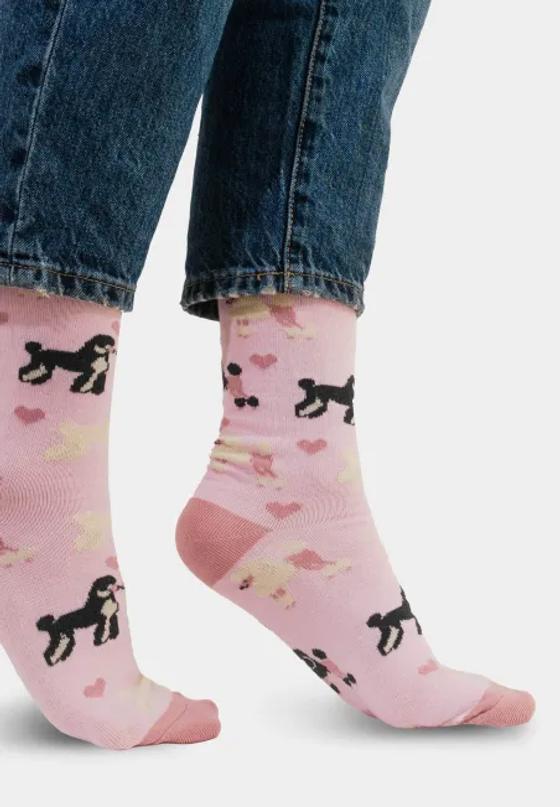 Organic Socken Pudel Blau oder Pink