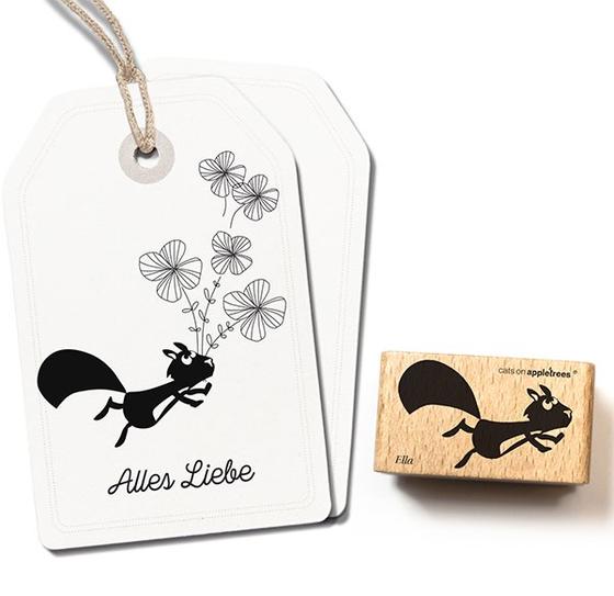 Cats on Appletrees Stempel Eichhörnchen Ella