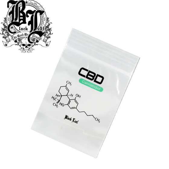 Zip Beutel, Black Leaf®, 40x60mm, CBD