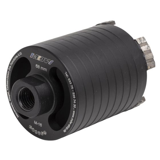 Diamant Dosensenker <br> Typ Laser Black Turbo <br> Ø 68 / 82 mm <br> inklusive Staubabsaugung mit Federzentrierspitze