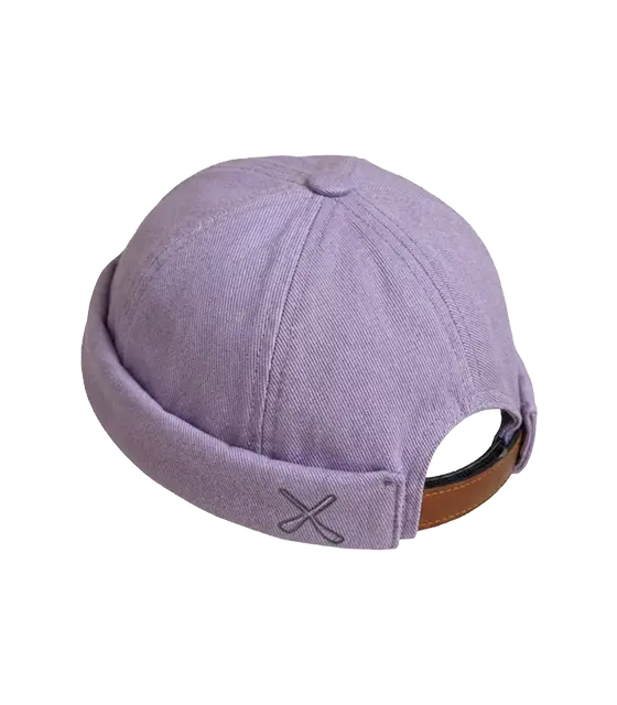 Docker Beanie Purple Washed Denim von Beton Cire