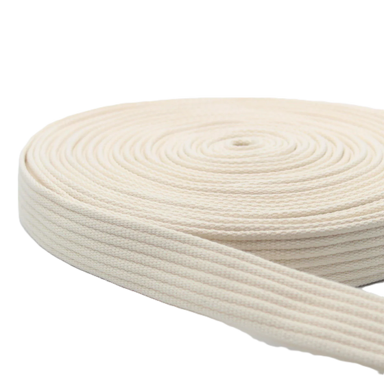 Gurtband gerippt 32mm cremeweiß