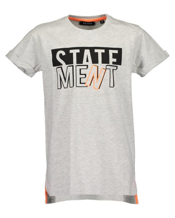 T-Shirt "Statement", Rundhals, hellgrau