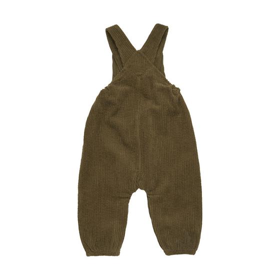 Breitcord-Latzhose, reine Baumwolle, dark olive