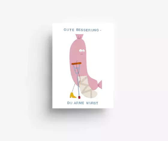 Arme Wurst, Postkarte von jungwiealt