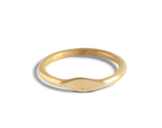 FlatRhomb Messing Ring