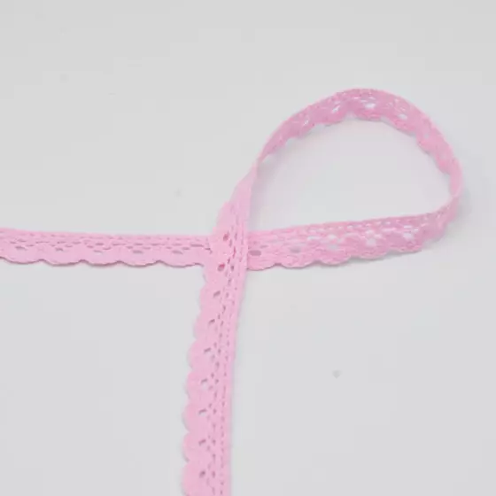 Baumwollspitze 12mm rosa