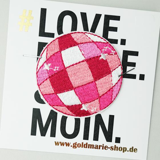 goldmarie Patches Aufnäher BALL KARIERT - pink