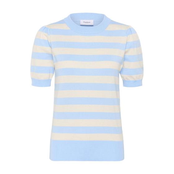 SAINT TROPEZ MilaSZ SS Striped Pullover 30513931 - beige-hellblau