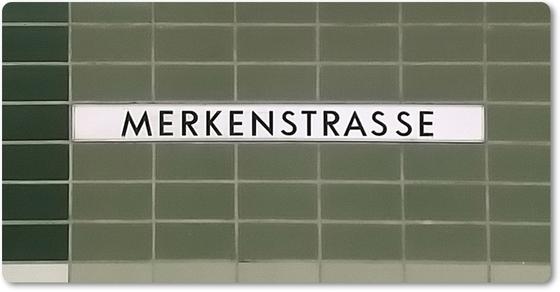 U-Bahn Kühlschrankmagnet U-Bahnhof Merkenstrasse, Hochbahn Linie U2, tom bäcker Geschenkidee Hamburg, Hansestadt, Billstedt, Mümmelmannsberg, Steinfurther Allee 