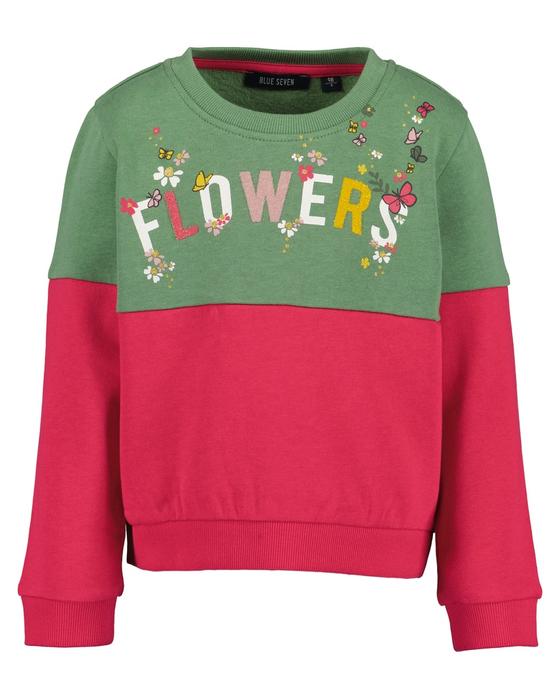Sweatshirt "Flowers", Baumwolle, pink