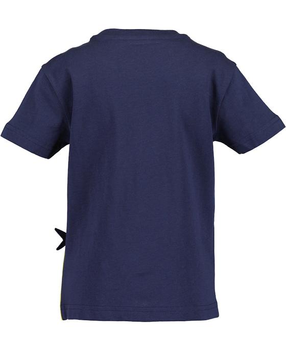 T-Shirt mit Leuchtdruck "Hai", ultramarin