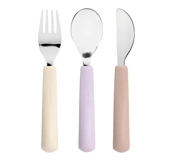Lässig Kinderbesteck - Cutlery mit Silikongriff Tiny Team Katze 
