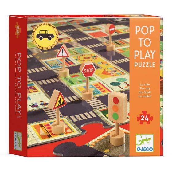 Djeco Pop To Play Puzzle Die Stadt 24 Teile