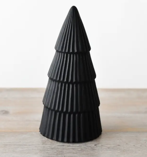 Figur zur Dekoration | Keramik Baum - Mattschwarz