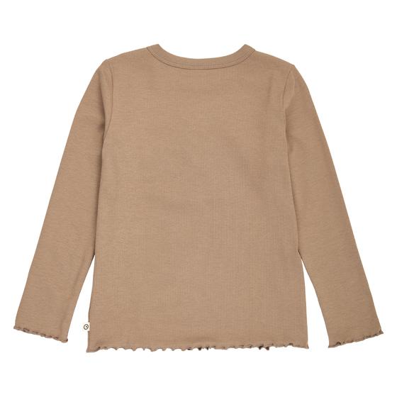 Müsli by Green Cotton Baby Cozy Me Ripp Deco Lagarm Shirt Baroque Walnut
